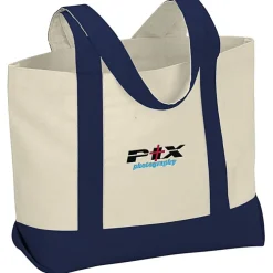 Marketplace Snap Closure Tote Bag - Embroidered