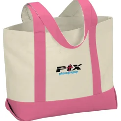 Marketplace Snap Closure Tote Bag - Embroidered