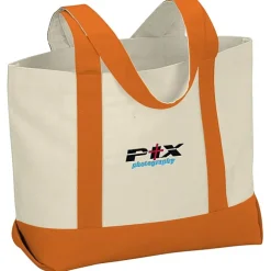 Marketplace Snap Closure Tote Bag - Embroidered