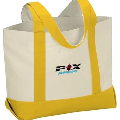 Marketplace Snap Closure Tote Bag - Embroidered