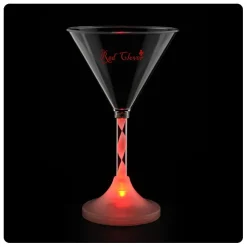 Martini Glass with Light-Up Spiral Stem - 6 oz. - 24 hr
