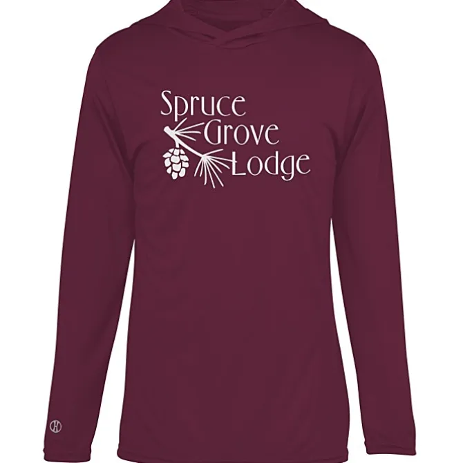 Momentum Solid Long-Sleeve Hooded T-Shirt