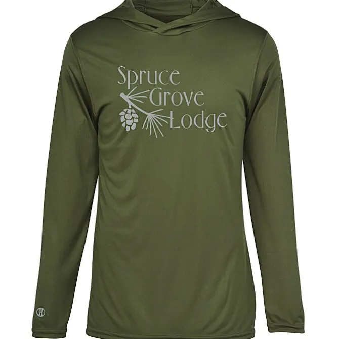 Momentum Solid Long-Sleeve Hooded T-Shirt