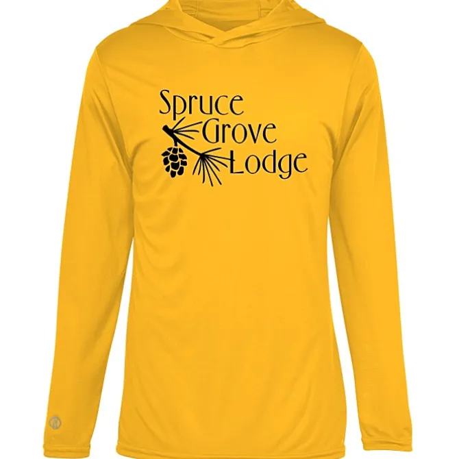 Momentum Solid Long-Sleeve Hooded T-Shirt