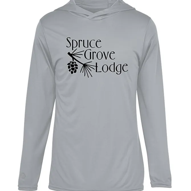 Momentum Solid Long-Sleeve Hooded T-Shirt