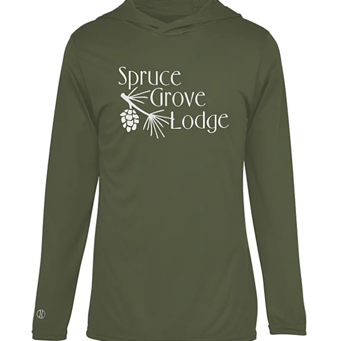 Momentum Solid Long-Sleeve Hooded T-Shirt