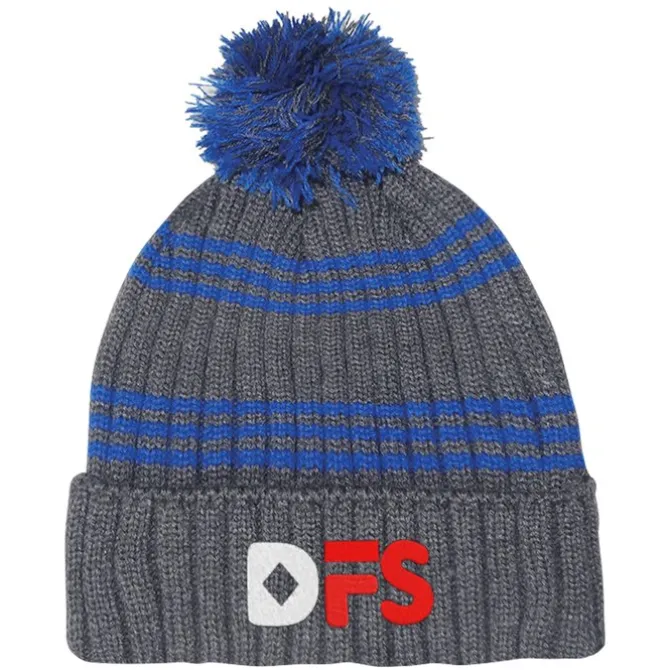 Multi-Stripe Rib Knit Beanie - 24 hr