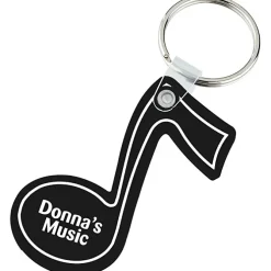 Music Note Soft Keychain - Opaque