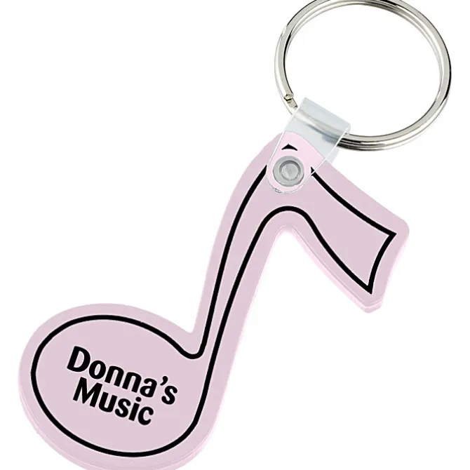 Music Note Soft Keychain - Opaque
