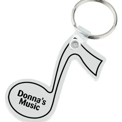 Music Note Soft Keychain - Opaque