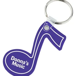Music Note Soft Keychain - Opaque
