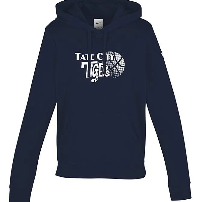 Nike Club Fleece Sleeve Swoosh Pullover Hoodie - Ladies' - Screen
