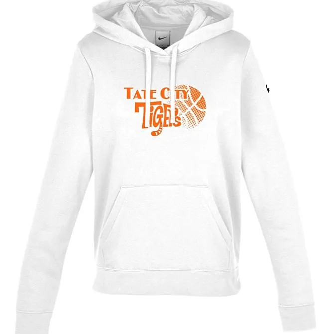 Nike Club Fleece Sleeve Swoosh Pullover Hoodie - Ladies' - Screen