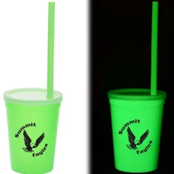 Nite Glow Stadium Cup with Straw - 11 oz