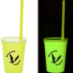 Nite Glow Stadium Cup with Straw - 11 oz. - 24 hr