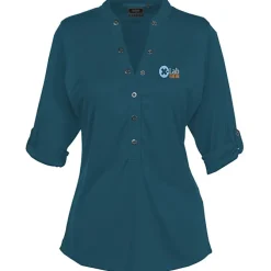 OGIO Poly Interlock Stay-Cool Henley - Ladies' - 24 hr