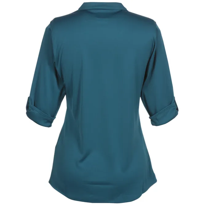 OGIO Poly Interlock Stay-Cool Henley - Ladies' - 24 hr