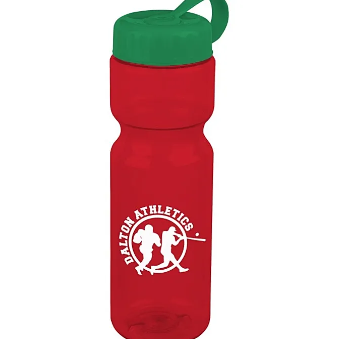 Olympian Bottle with Tethered Lid-28 oz
