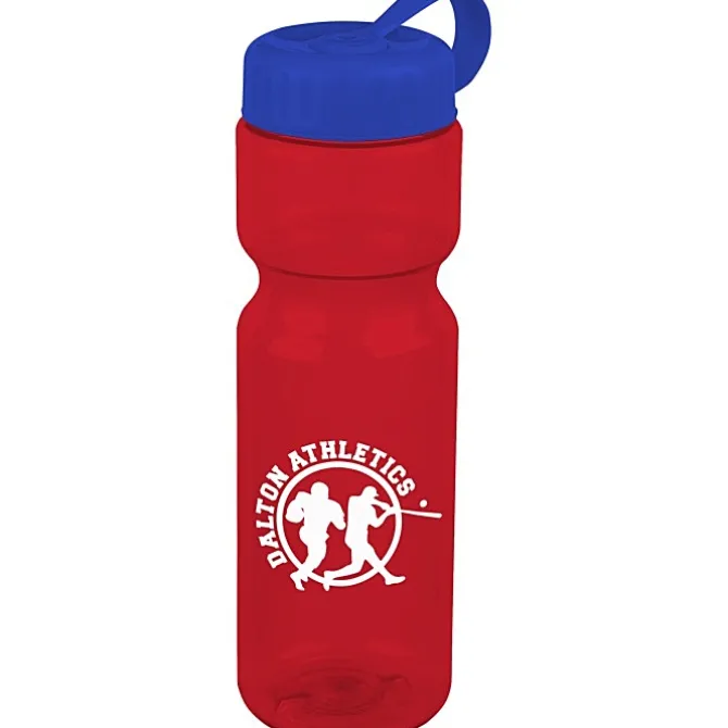 Olympian Bottle with Tethered Lid-28 oz