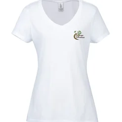 Optimal Tri-Blend V-Neck T-Shirt - Ladies' - Embroidered