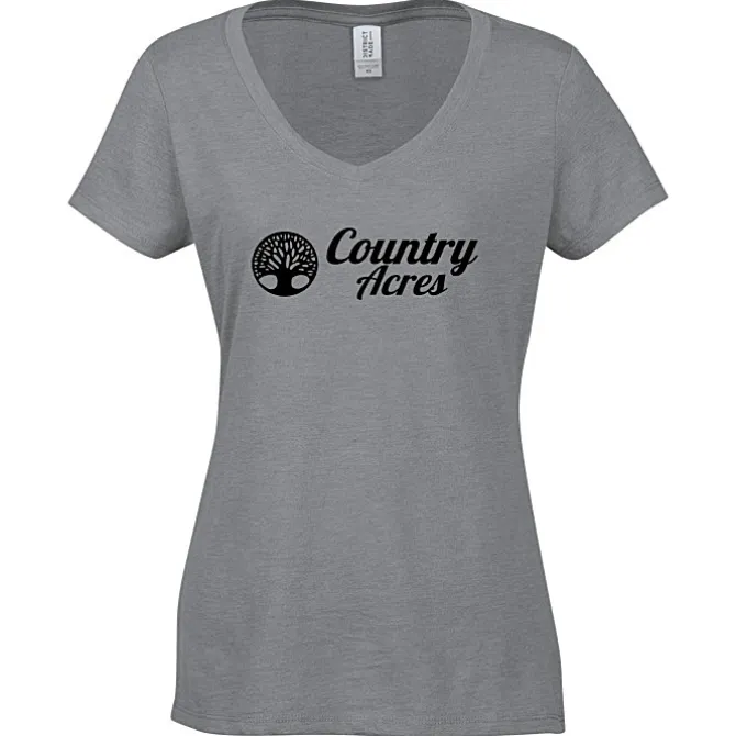 Optimal Tri-Blend V-Neck T-Shirt - Ladies' - Screen