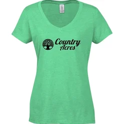 Optimal Tri-Blend V-Neck T-Shirt - Ladies' - Screen