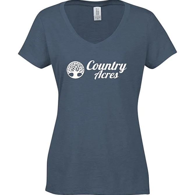 Optimal Tri-Blend V-Neck T-Shirt - Ladies' - Screen