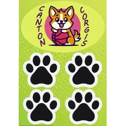 Oval and Paws Vehicle Magnets - 8 1/2 inches x 5 3/4 inches