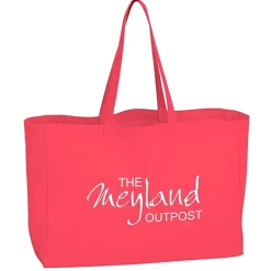 Oversized 10-oz Colorful Cotton Tote