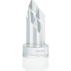Overton Crystal Award - 10 inches