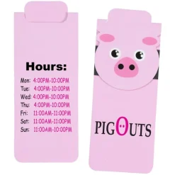 Paws and Claws Magnetic Bookmark - Pig