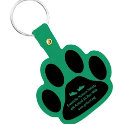 Paw Shaped Keychain - Opaque - 24 hr