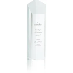 Pentagon Crystal Tower Award - 10 inches