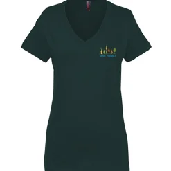 Perfect Weight V-Neck Tee - Ladies' - Embroidered