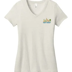 Perfect Weight V-Neck Tee - Ladies' - Embroidered