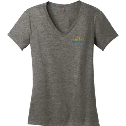 Perfect Weight V-Neck Tee - Ladies' - Embroidered