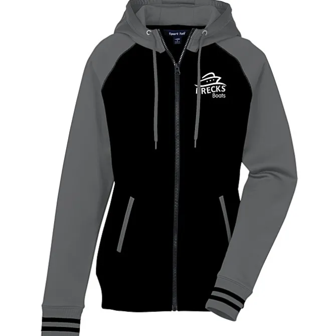 Performance Colorblock Full-Zip Hooded Sweatshirt - Ladies' - Screen