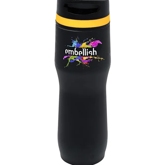 Persona Caturra Vacuum Tumbler - 16 oz - Black - Full Color - 24 hr