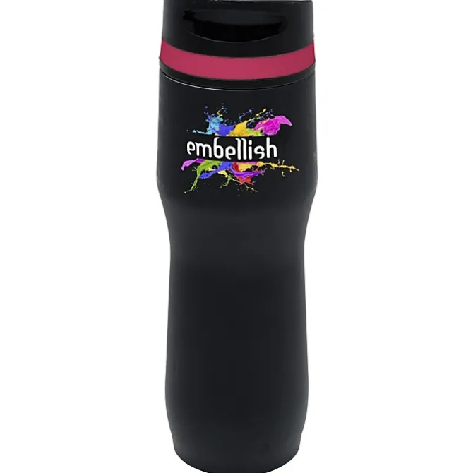 Persona Caturra Vacuum Tumbler - 16 oz - Black - Full Color - 24 hr