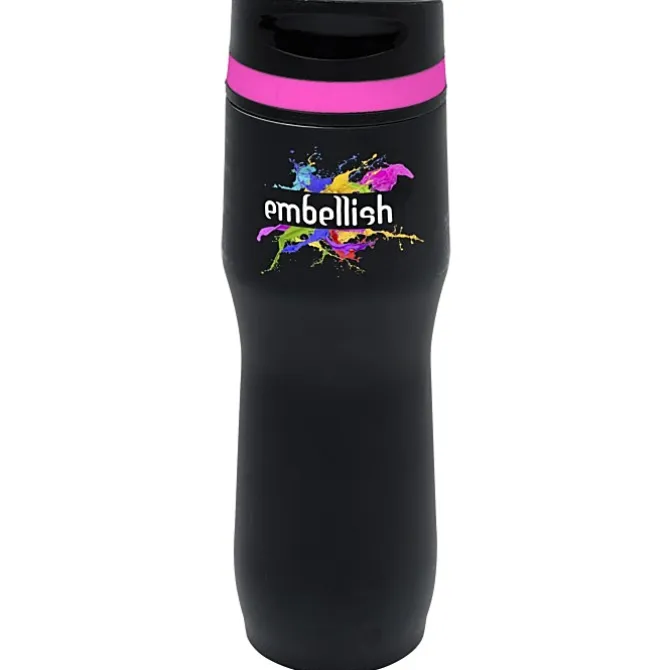 Persona Caturra Vacuum Tumbler - 16 oz - Black - Full Color - 24 hr