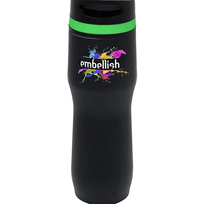 Persona Caturra Vacuum Tumbler - 16 oz - Black - Full Color - 24 hr