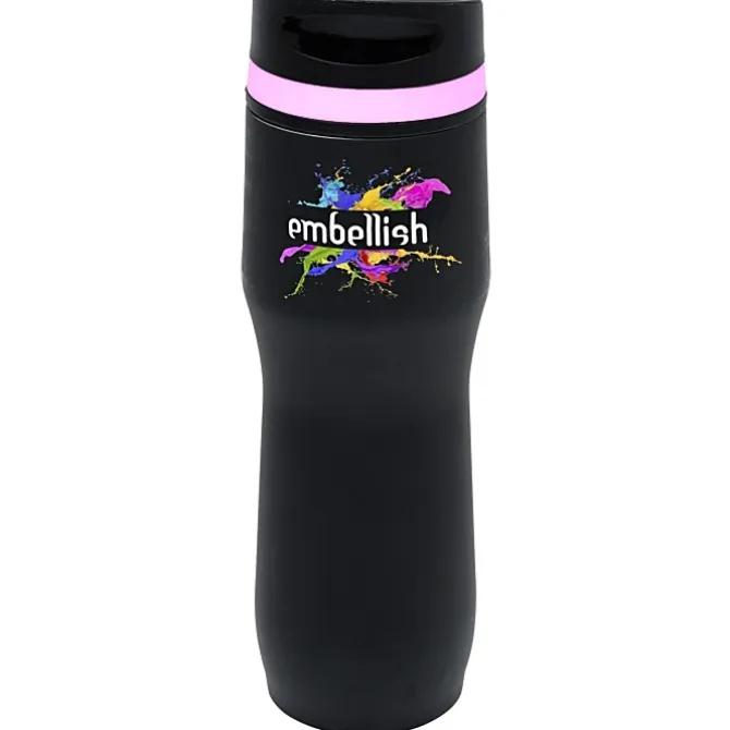 Persona Caturra Vacuum Tumbler - 16 oz - Black - Full Color - 24 hr