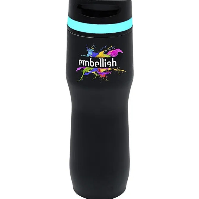 Persona Caturra Vacuum Tumbler - 16 oz - Black - Full Color - 24 hr