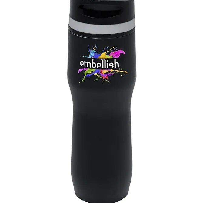 Persona Caturra Vacuum Tumbler - 16 oz - Black - Full Color - 24 hr