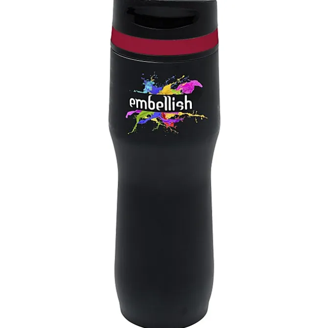 Persona Caturra Vacuum Tumbler - 16 oz - Black - Full Color - 24 hr