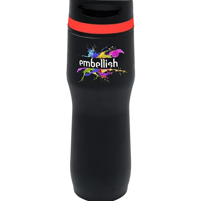 Persona Caturra Vacuum Tumbler - 16 oz - Black - Full Color - 24 hr