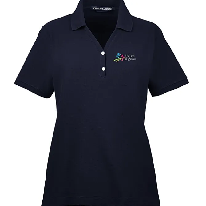 Peruvian Pima Cotton Y-Collar Polo - Ladies'