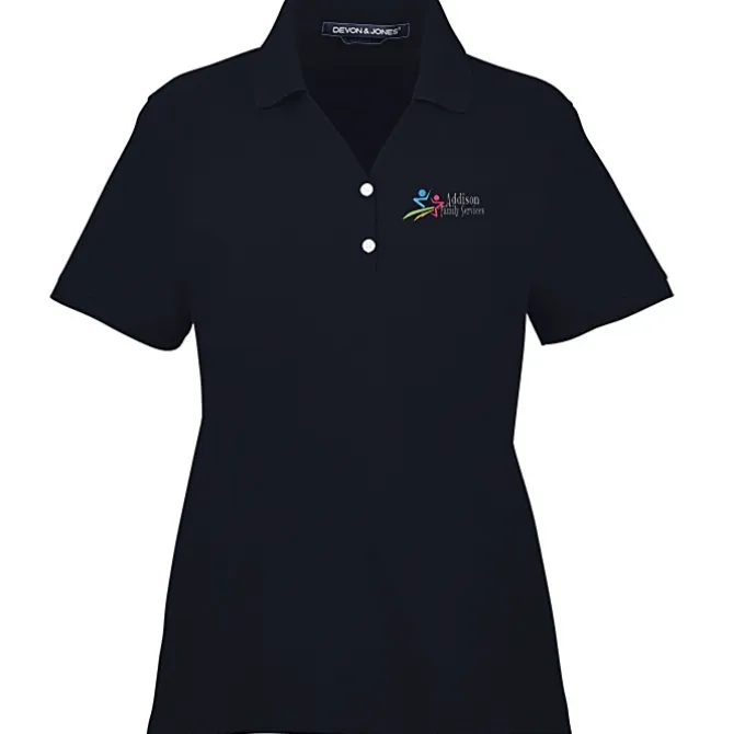 Peruvian Pima Cotton Y-Collar Polo - Ladies'