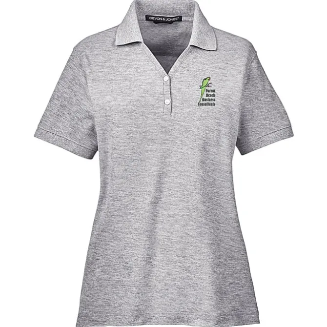 Peruvian Pima Cotton Y-Collar Polo - Ladies'