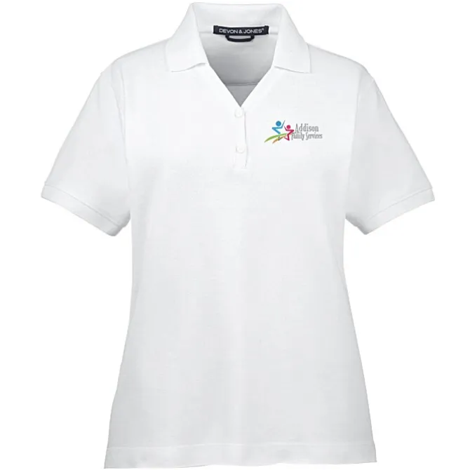 Peruvian Pima Cotton Y-Collar Polo - Ladies'